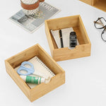 Mini Bamboo Desk Drawer Tabletop Storage Organization Box for Office