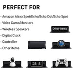 Floating Hanging Shelves with Cable Clips for Bedroom & Gaming Room - Set Of 2