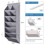 Large Deep Pockets Door Shoe Rack with 3 Hooks