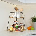 Corner Storage Shelf Counter Standing Rack for Bathroom