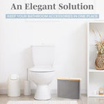 Bamboo Toilet Paper Holder Basket for Bathroom