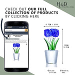 Pink Crystal Tulips Flower Figurines