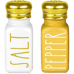 Stainless Steel Lid Glass Salt and Pepper Shakers