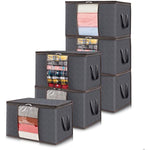 Storage Bag Organizer with Reinforced Handle Thick Fabric for Comforters