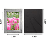 Silver Glass Table Desk Standing 10x8 Photo Frame, Set of 2