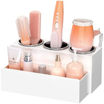 Acrylic Hair Dryer and Styling Holder for Bathroom Countertop