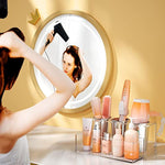 Acrylic Hair Dryer and Styling Holder for Bathroom Countertop