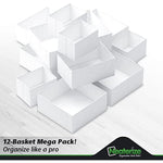 Set Of 12 Closet Organizer and Storage Divider Baskets For Clothes