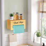 Bamboo Trash Bag Dispenser Wall Mounted