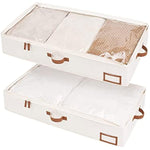 Under Bed Storage Containers with Zippers for Cloths & Blankets