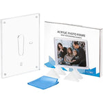 Minimalist Picture Frame Acrylic Glass Photo Frame with Magnetic Desktop Display Horizontally or Vertically