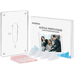 Minimalist Picture Frame Acrylic Glass Photo Frame with Magnetic Desktop Display Horizontally or Vertically