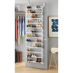 White 36-Pair Over The Door Shoe Organizer