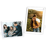 Minimalist Picture Frame Acrylic Glass Photo Frame with Magnetic Desktop Display Horizontally or Vertically