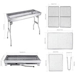 Barbecue Charcoal Grill Stainless Steel Portable Bbq