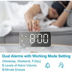 Super Slim LED Digital Alarm Clock With Diming Mode And 4 Levels Brightness