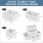 Foldable Closet Organizers and Storage Dresser Drawer Dividers for Clothes, Socks, Scarves & Ties