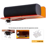 Floating Hanging Shelves with Cable Clips for Bedroom & Gaming Room - Set Of 2