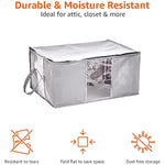 Under Bed Fabric Storage Container Bags with Window and Handles