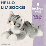Lil Socks Small Plush Cat Stuffed Animal 8 Inch