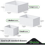 Set Of 12 Closet Organizer and Storage Divider Baskets For Clothes