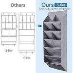 Large Deep Pockets Door Shoe Rack with 3 Hooks