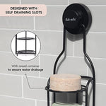 Wall Mounted Shower Organizer with Strong Suction & Soap Bar Holder