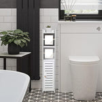 Small Bathroom Storage Cabinet with Dual Rods for Small Spaces