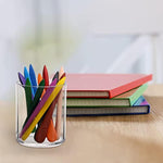 Qtips Holder Storage with Wood Lids, Cotton Ball/Swabs Dispenser, Apothecary Container Jar 3 Pcs