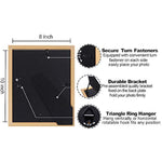 Modern photo frame with HD Real Glass, Family Friends Gift for Halloween and Christmas, Wall Mounted or Tabletop Display