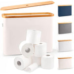 Bamboo Toilet Paper Holder Basket for Bathroom