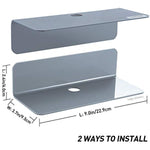 Floating Hanging Shelves with Cable Clips for Bedroom & Gaming Room - Set Of 2