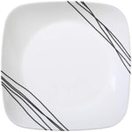 Triple Layer Glass And Chip Resistant Lightweight Square Plates And Bowls Set