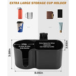 Anti-Spill Tableside Cup Holder with Hanging Organizer for Home & Office
