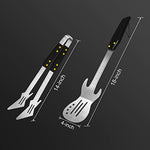 Rock Guitar Style Heavy Duty Stainless Steel 2 Piece Barbecue Tool Set