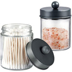 4 Pack Apothecary Jars Bathroom Vanity Storage Organizer Set