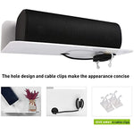 Floating Hanging Shelves with Cable Clips for Bedroom & Gaming Room - Set Of 2