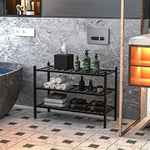 Bamboo Stackable Shoe Shelf Storage Organizer