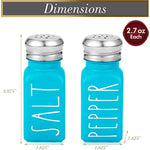 Stainless Steel Lid Glass Salt and Pepper Shakers