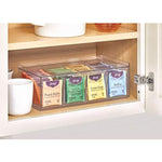 Plastic Stackable Tea Bag Organizer for Kitchen Cabinets and Countertops