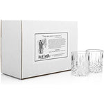 Hotel Astor Mens Bar Crystal Whiskey Glass 2 Piece Set