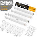 Kitchen Adjustable Drawer Organizers With Labels