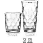 Glasses Set Of 16 8 Highball Glasses 17 Oz 8 Rocks Whiskey Glass Cups 13 Oz
