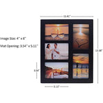 Opening Collage Picture Frame Black Wood Photo Frames for Tabletop Stand and Wall Mounting