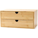Mini Bamboo Desk Drawer Tabletop Storage Organization Box for Office