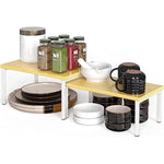 Wood & Metal Top Expandable Counter Shelf