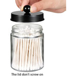 4 Pack Apothecary Jars Bathroom Vanity Storage Organizer Set