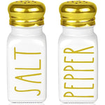 Stainless Steel Lid Glass Salt and Pepper Shakers