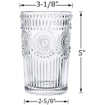 6 Pack 12 Oz Romantic Water Glasses Premium Drinking Glasses Tumblers