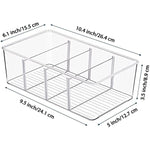 Clear Plastic Food Storage Organizer Bins for Packets, Snacks, Pouches & Spice Packets